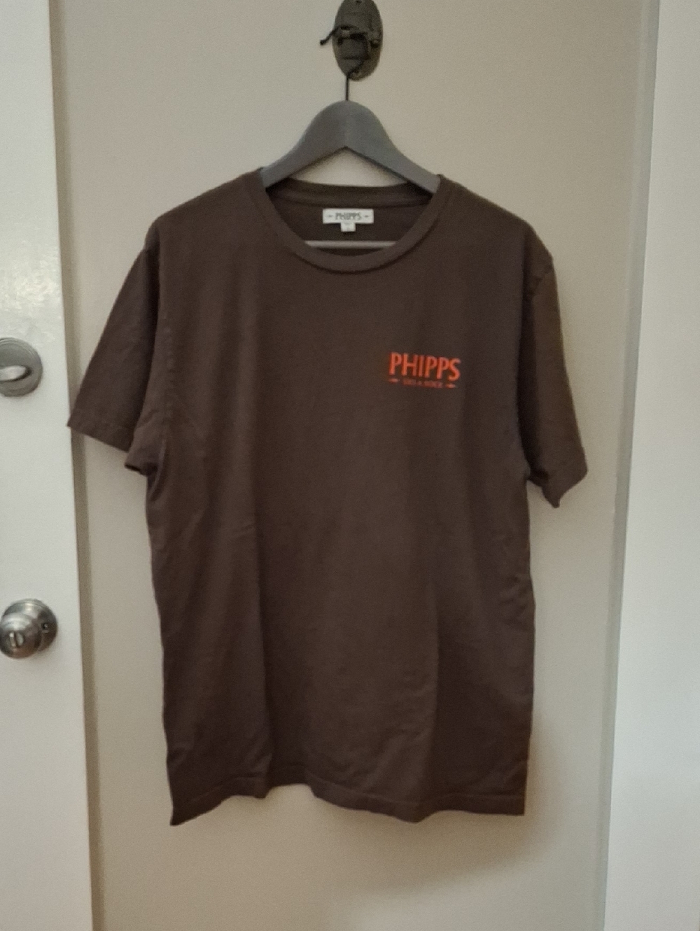 Phipps Men's Brown Logo Crewneck T-Shirt_1